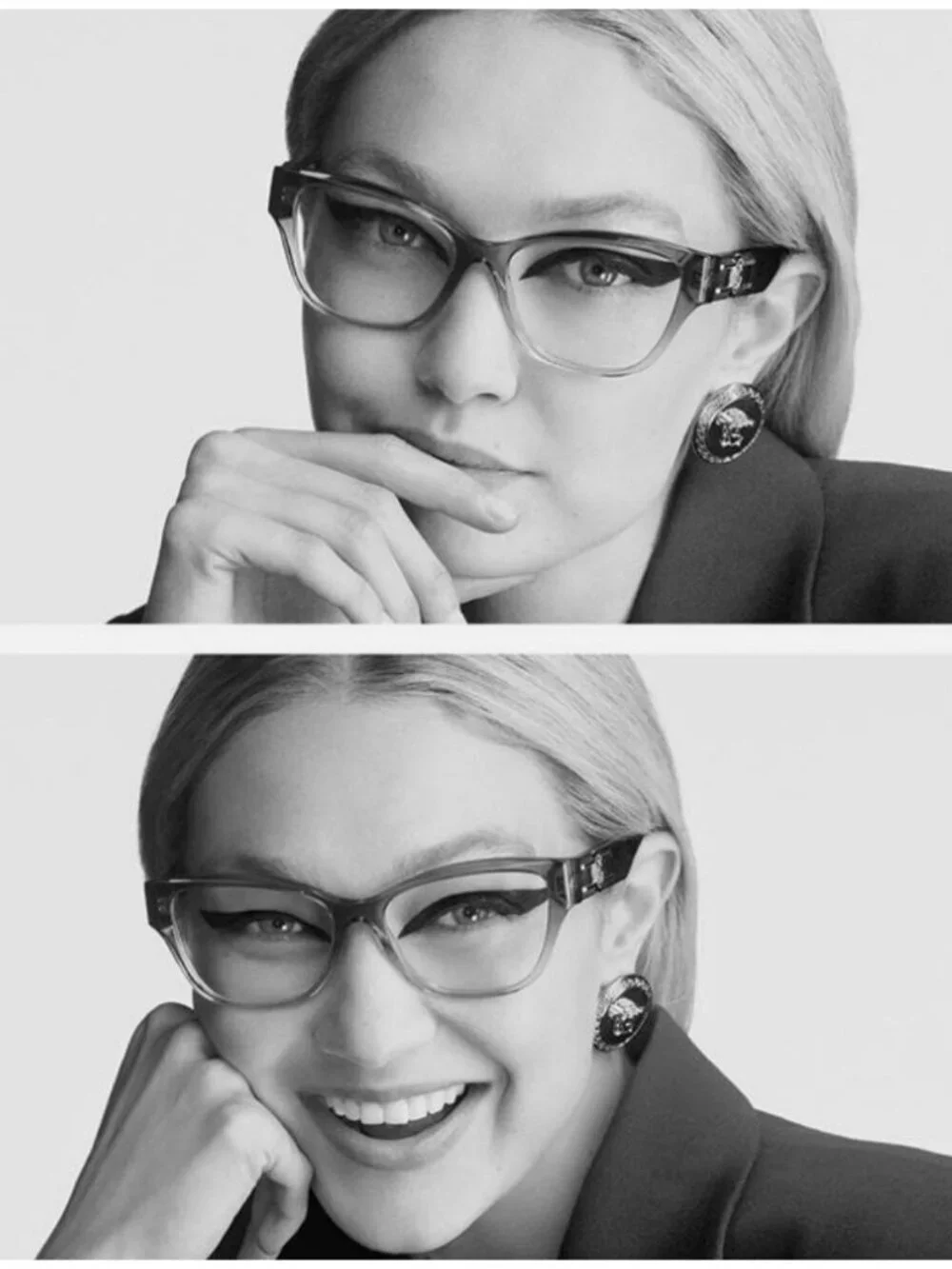 Versace Tortoise Cat Eye RX Glasses Gold Medusa New 3347